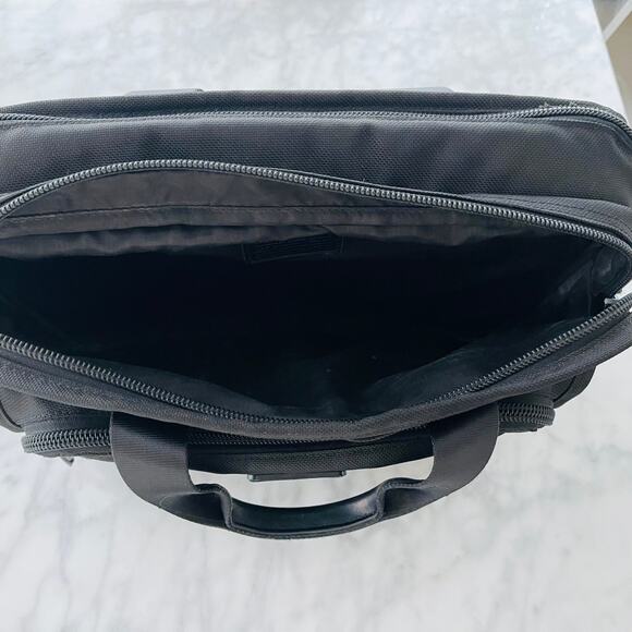 Tumi Alpha Organizer Brief Bag Black Ballistic Nylon Brief Carry-On Work Bag 16" - Picture 3 of 10